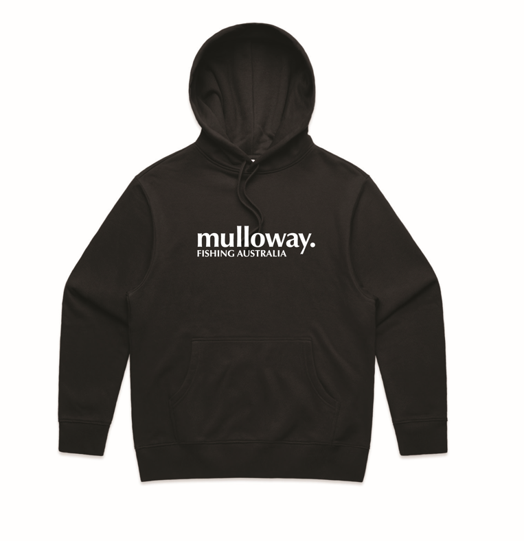 Mulloway Fishing Australia Black Emblem Hoodie